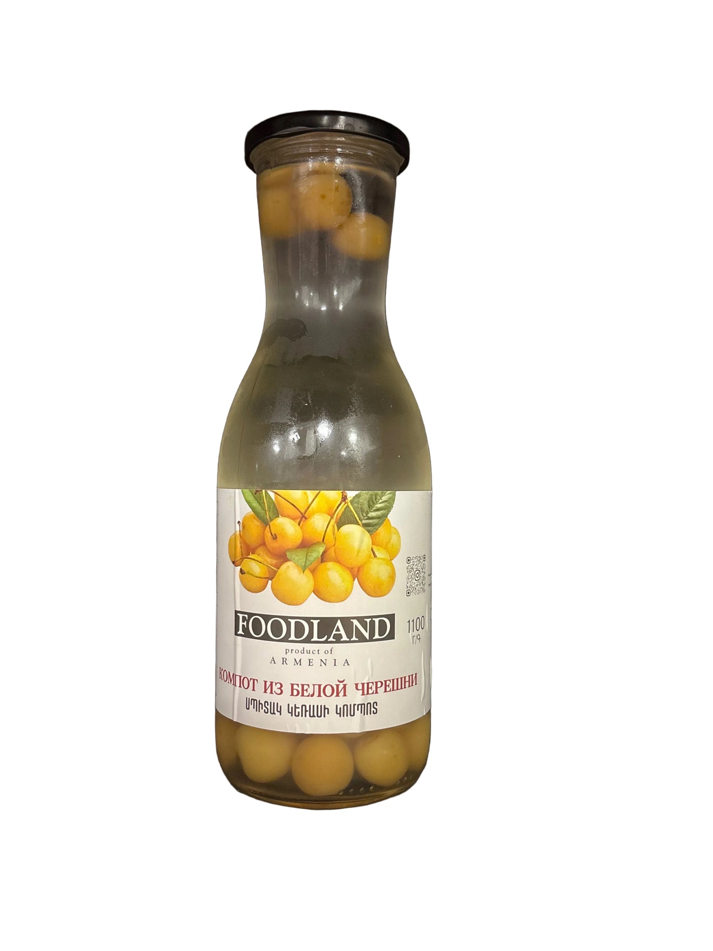 FOODLAND - JUS CERISES BLANCHES - 1L