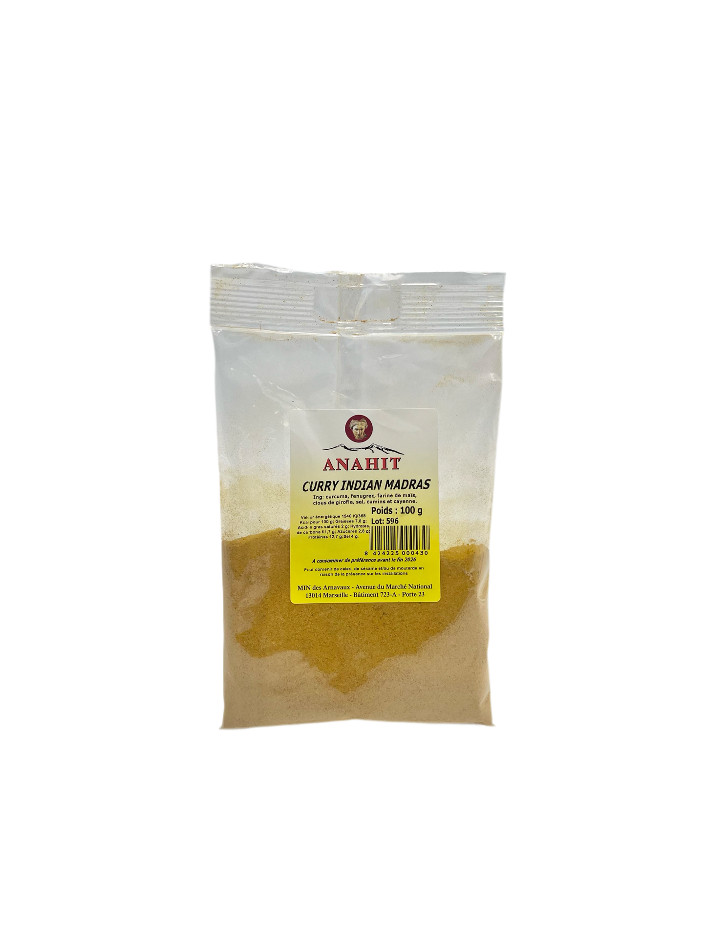 ANAHIT - CURRY INDIEN MADRAS - 100g