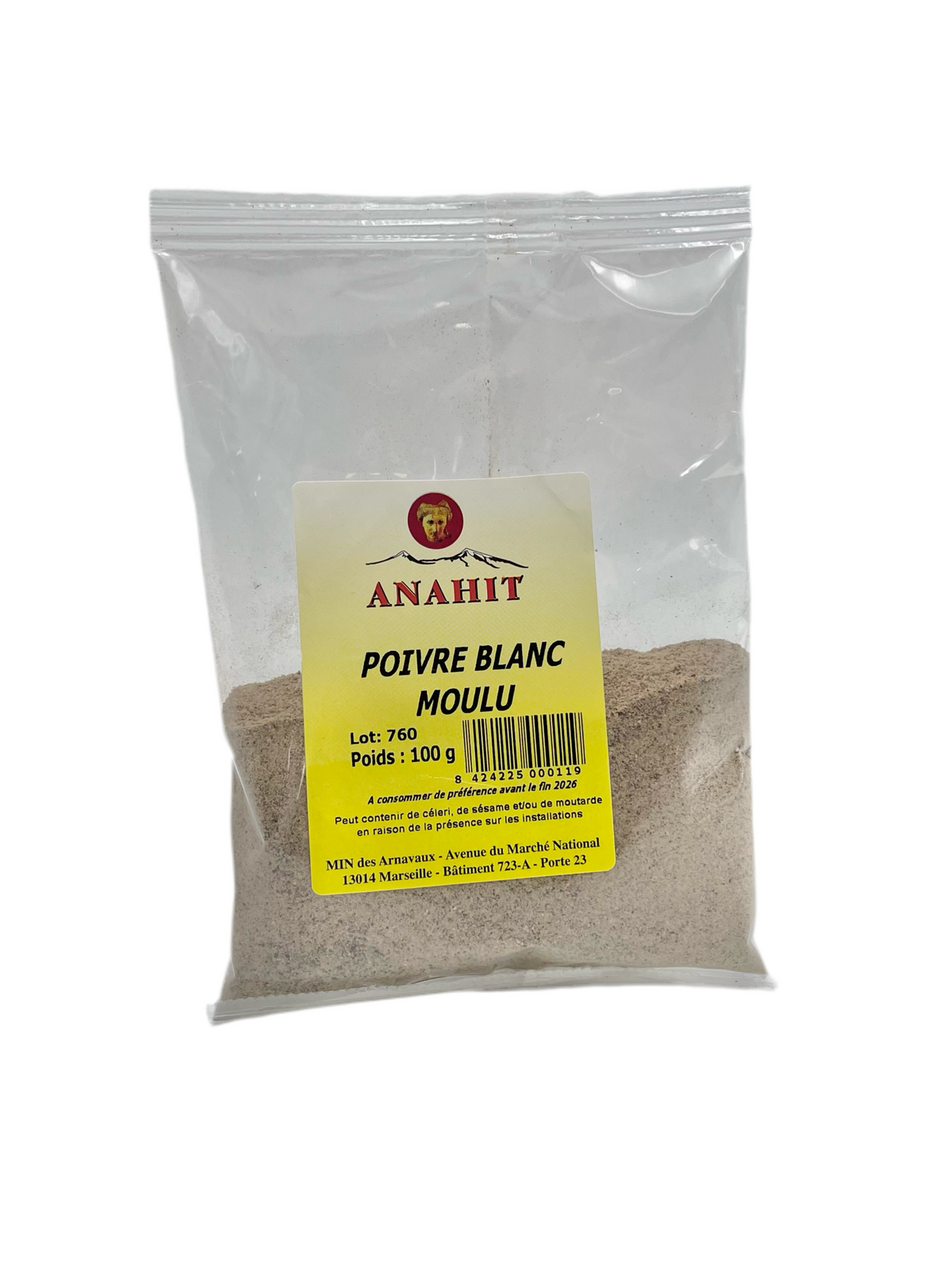 ANAHIT - POIVRE BLANC MOULU - 100g