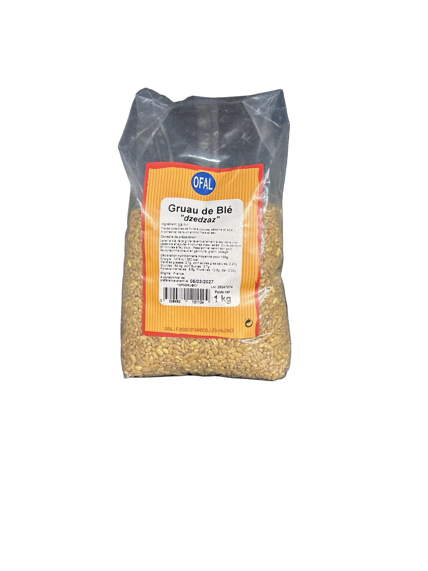 OFAL - GRUAU DE BLÉ DZEDZAZ - 1kg