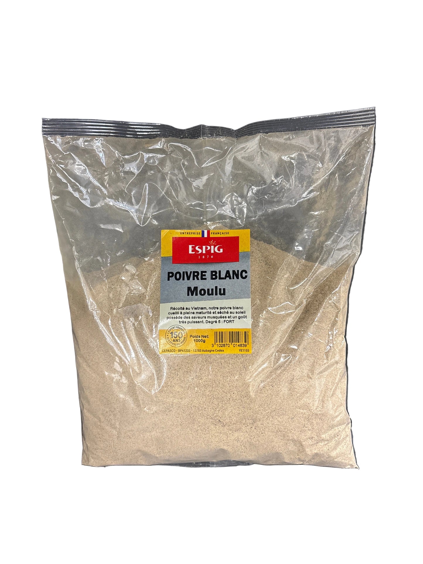 ESPIG - POIVRE BLANC MOULU - 1000g