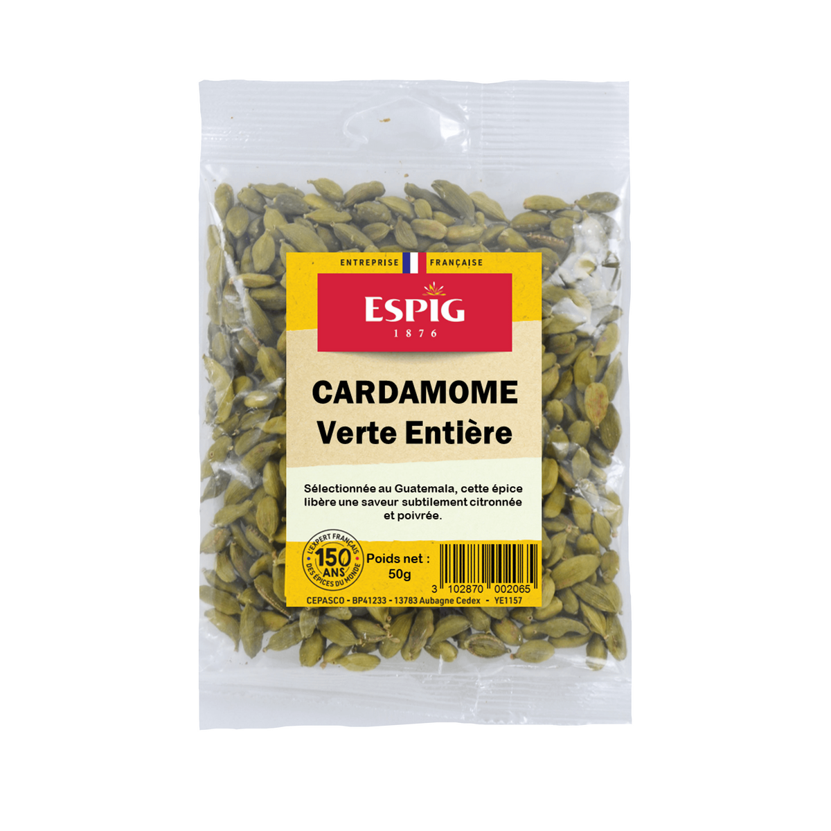 ESPIG - CARDAMOME VERTE ENTIERE - 50g