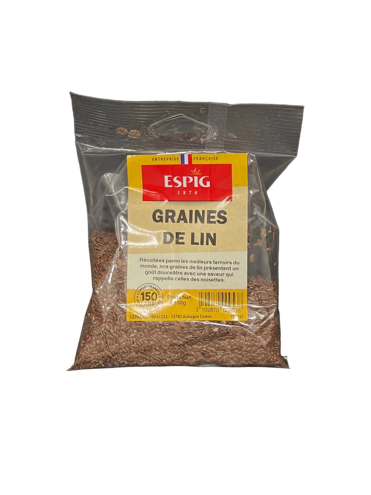 ESPIG - GRAINES DE LIN ENTIERES - 100g