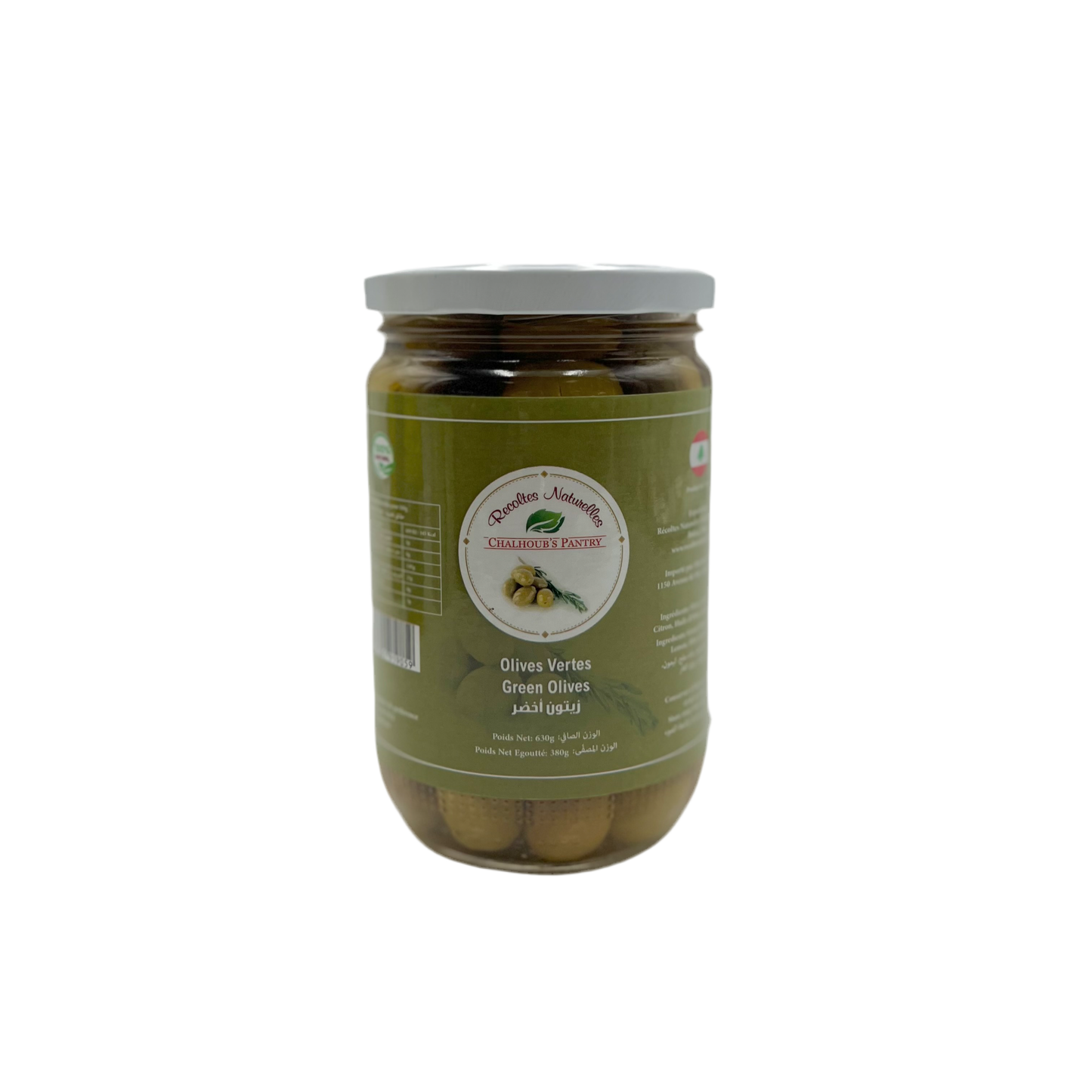 CHALHOUB - OLIVES VERTES - 630g