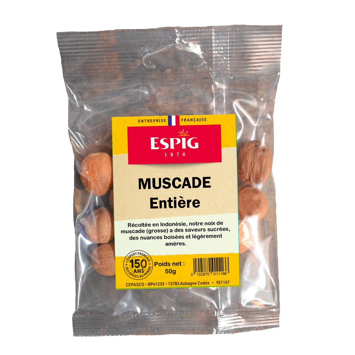 ESPIG - NOIX DE MUSCADE MOYENNES - 50g