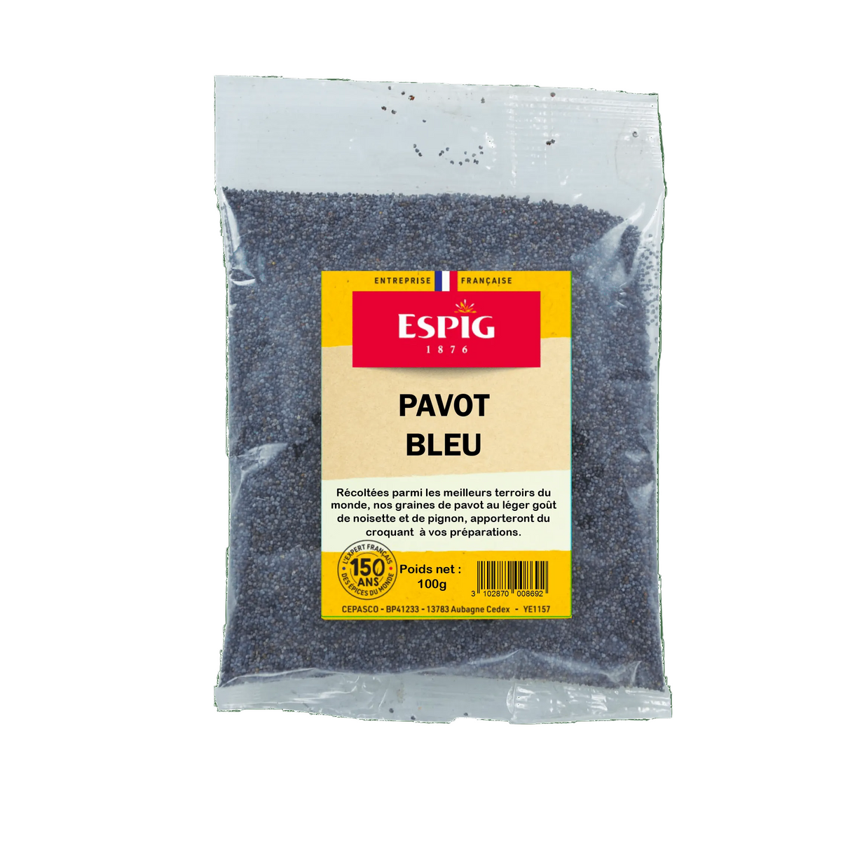 ESPIG - PAVOT BLEU ENTIER - 100g