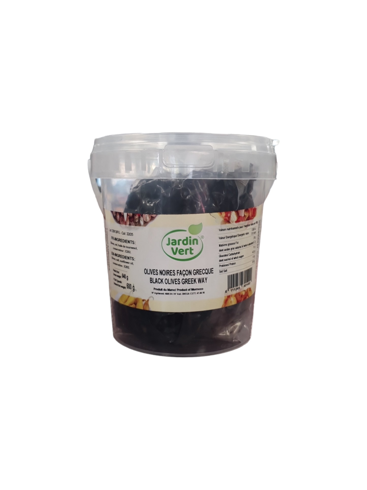 JARDIN VERT - OLIVES NOIRES - 640g