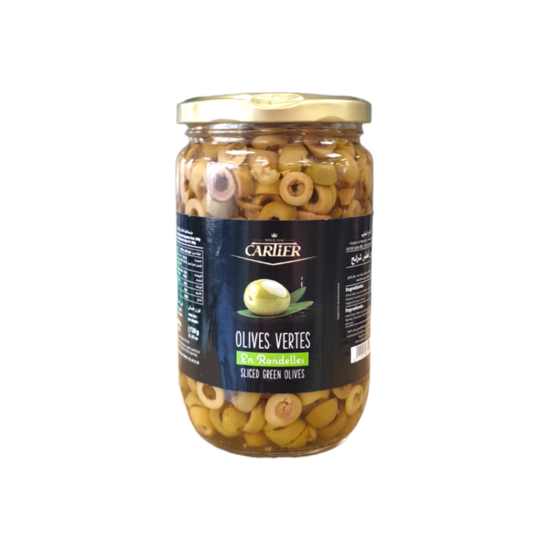 CARTIER - OLIVES VERTES EN RONDELLES - 720g