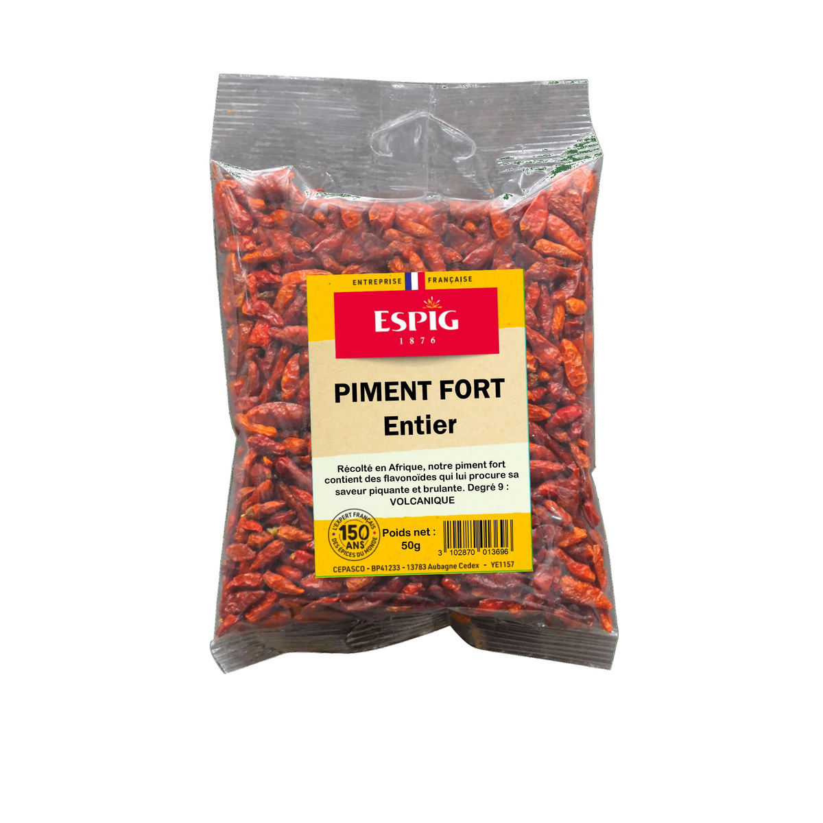 ESPIG - PIMENT FORT ENTIER CAYENNE - 50g