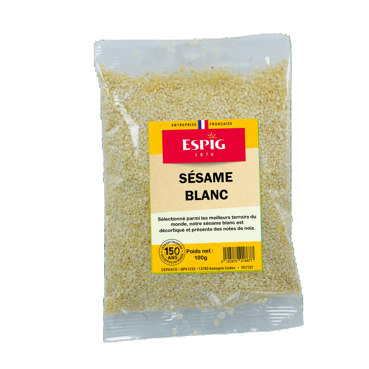 ESPIG - SESAME BLANC DECORTIQUE ENTIER - 100g