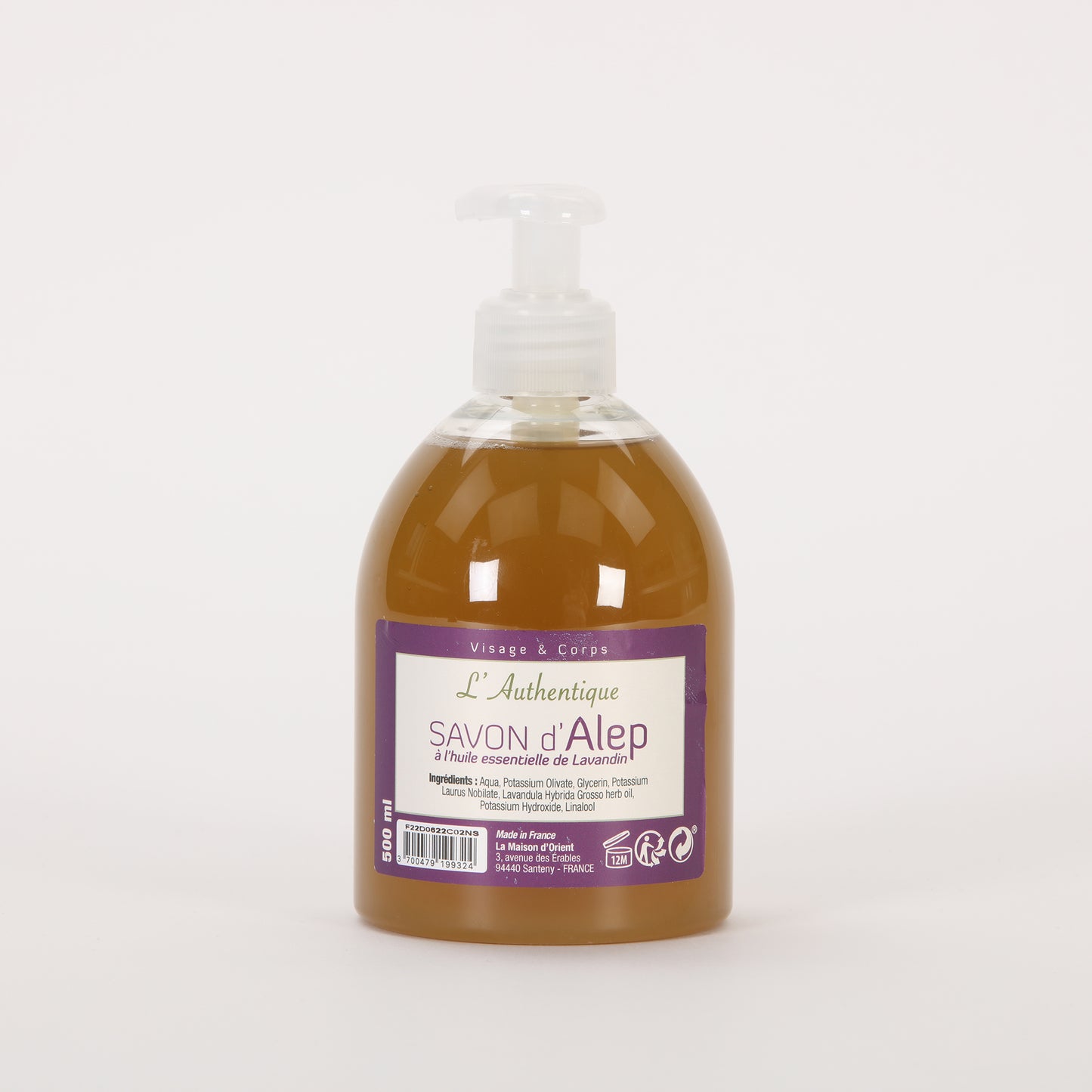 ALEPIA - SAVON D'ALEP LIQUIDE HE LAVANDIN - 500ml