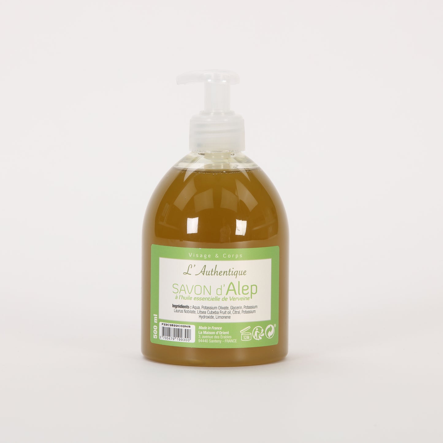 ALEPIA - SAVON D'ALEP LIQUIDE HE VERVEINE - 500ml