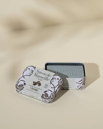 ALEPIA - SAVON DE MARSEILLE CEDRE METAL - 100g