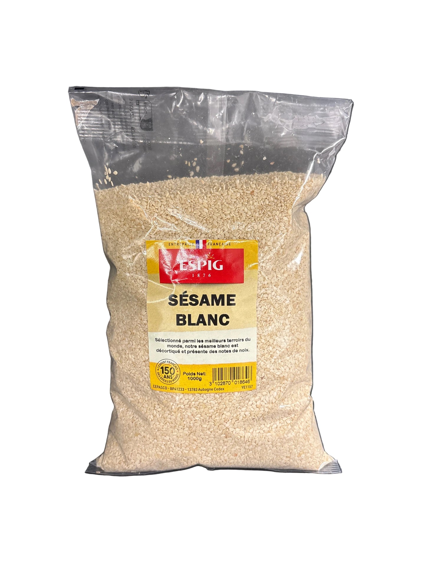 ESPIG - SESAME BLANC DECORTIQUE ENTIER - 1000g