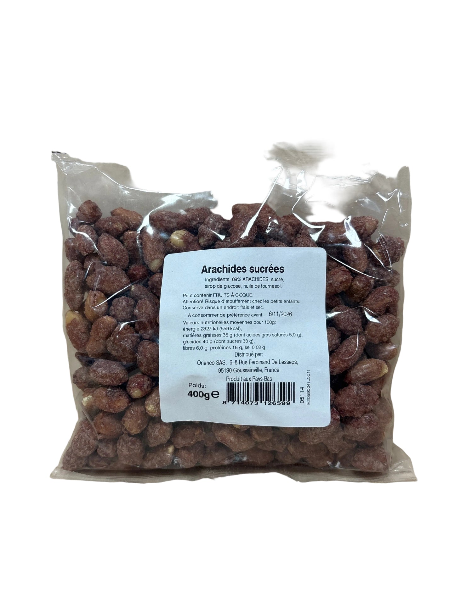 OREGAL - ARACHIDES SUCRÉES - 400g