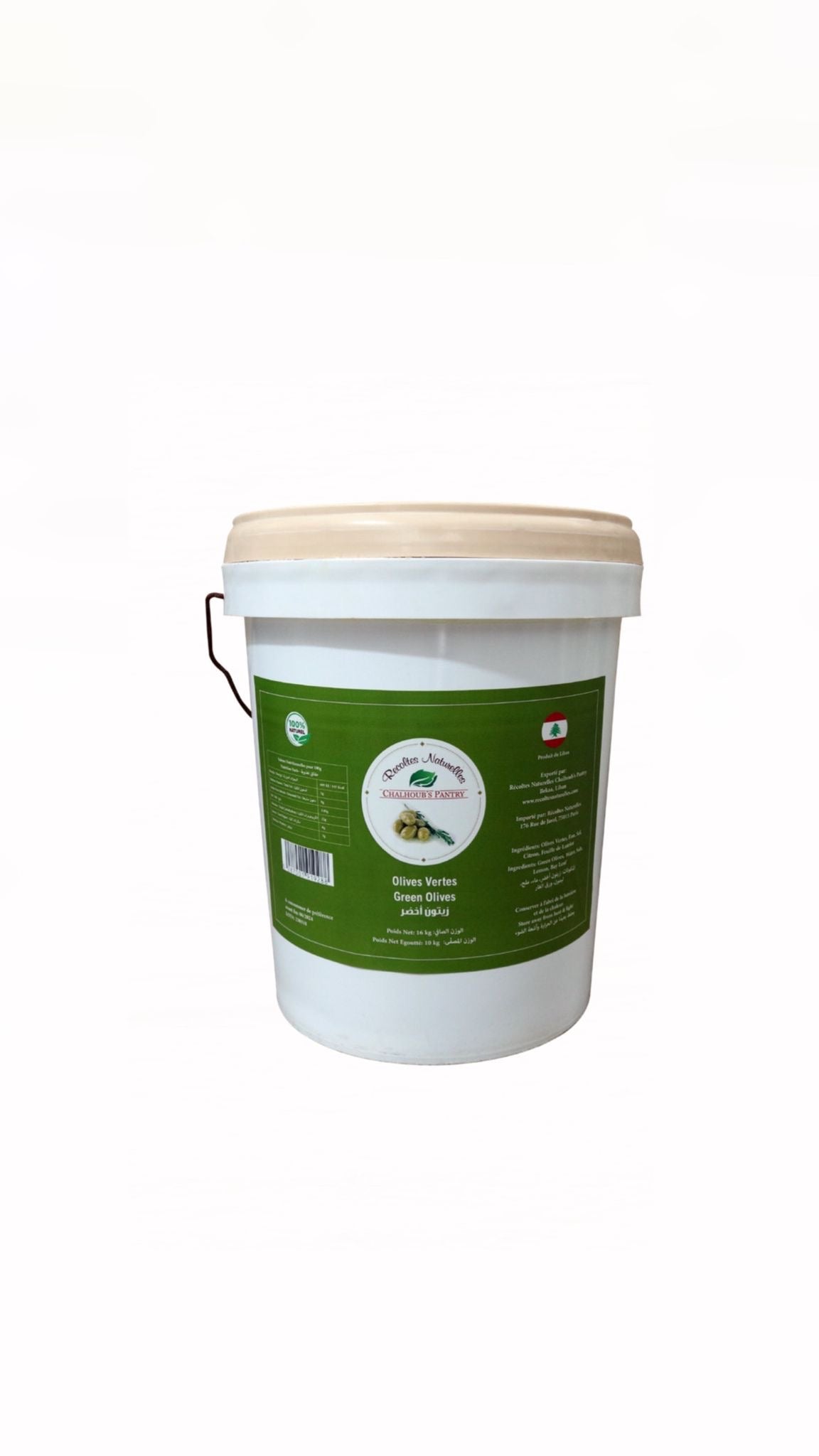 CHALHOUB - OLIVES VERTES - 10kg