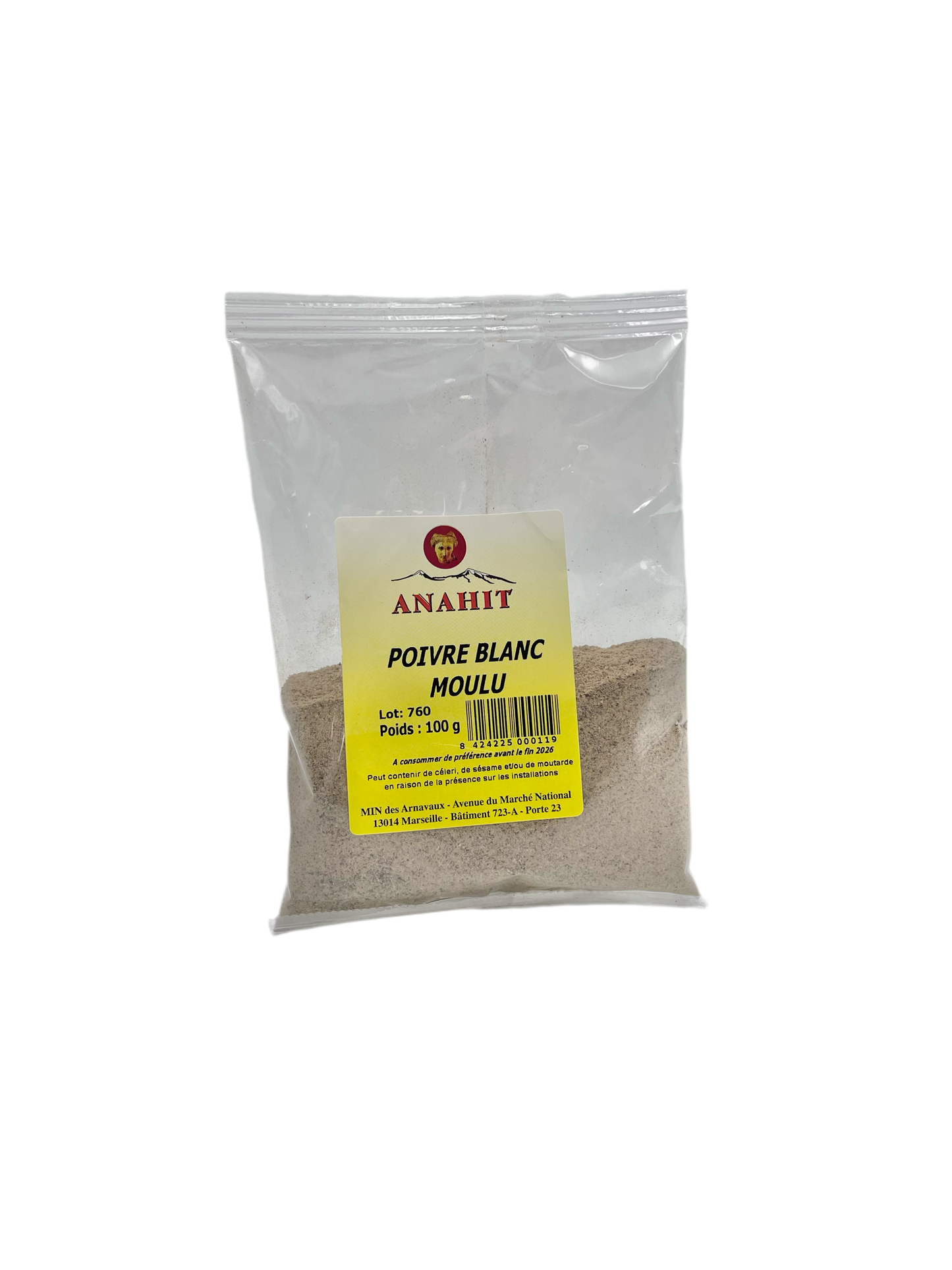 ANAHIT - POIVRE BLANC MOULU - 100g