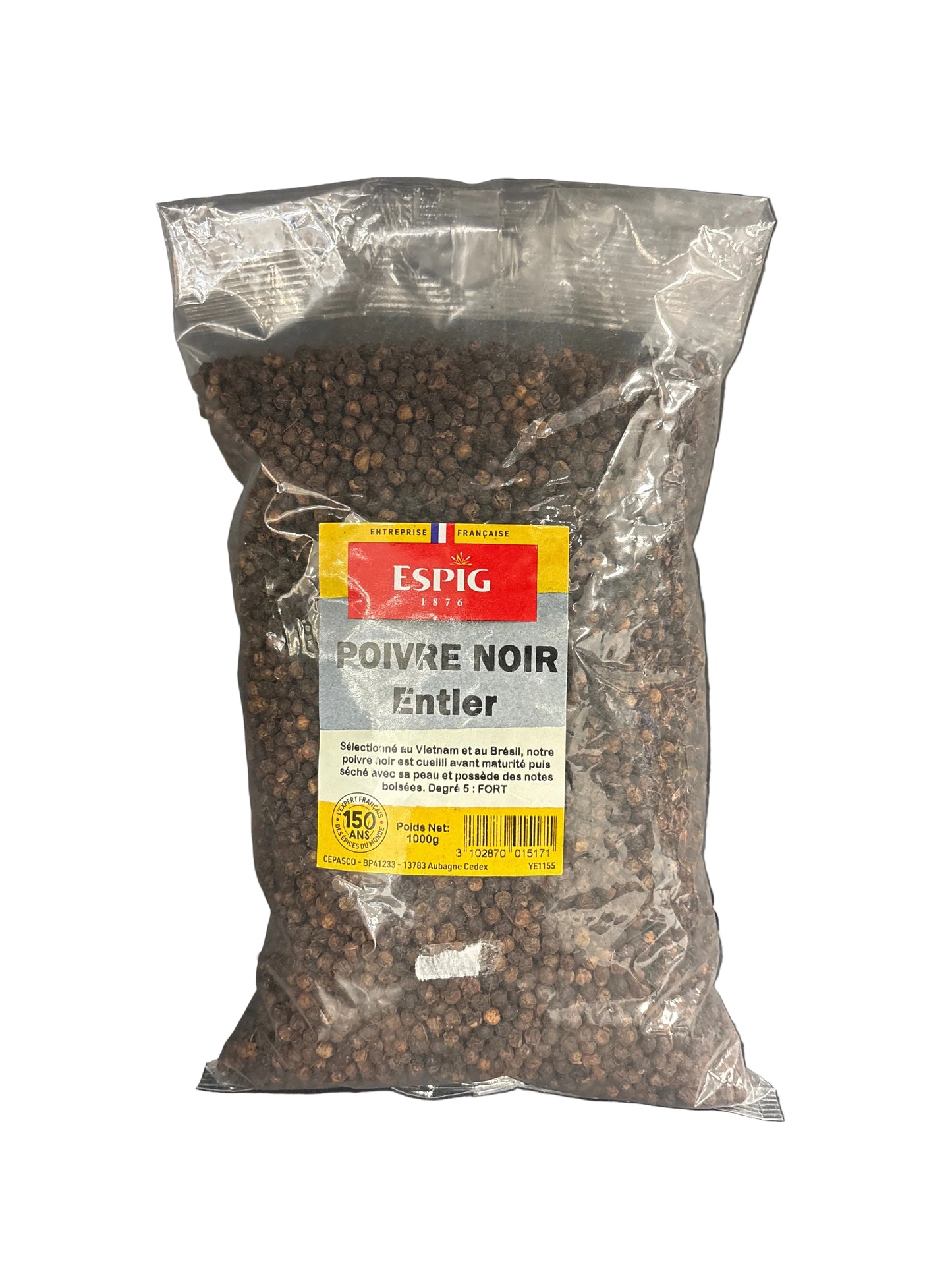ESPIG - POIVRE NOIR ENTIER - 1000g