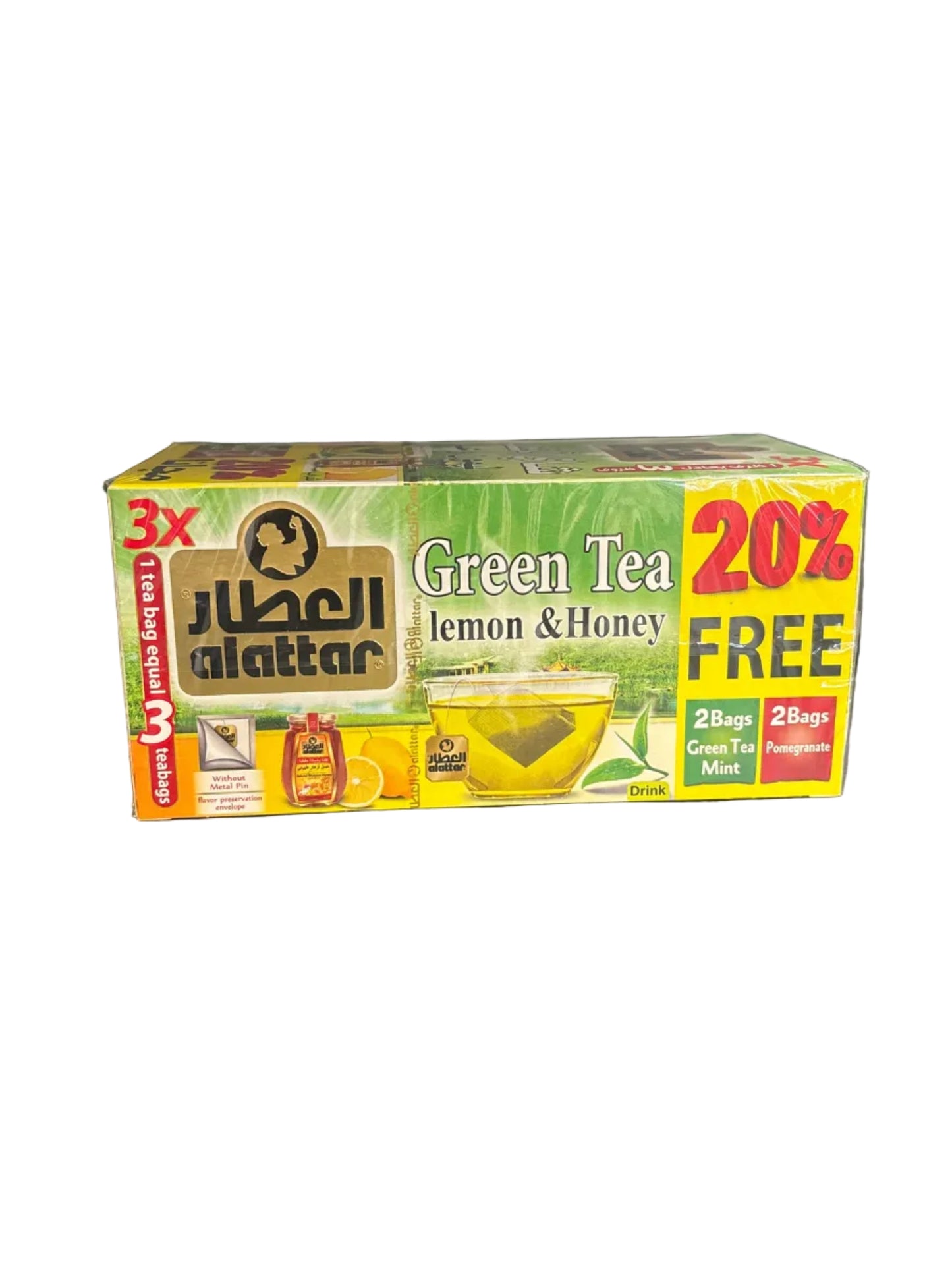 ALATTAR - THÉ VERT MIEL & CITRON - 24x2,5g