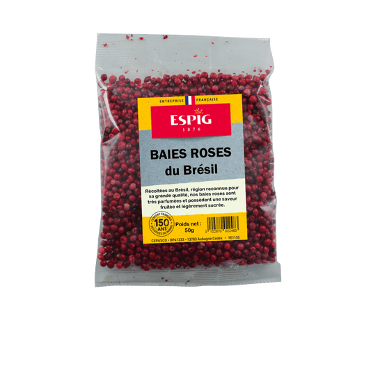 ESPIG - BAIES ROSES DESHYDRATEES DU BRESIL - 50g