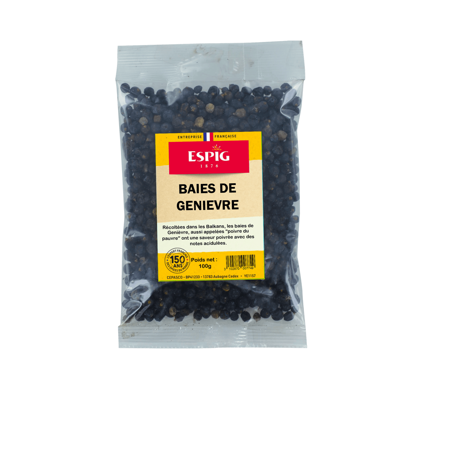 ESPIG - BAIES DE GENIEVRE ENTIERES - 100g