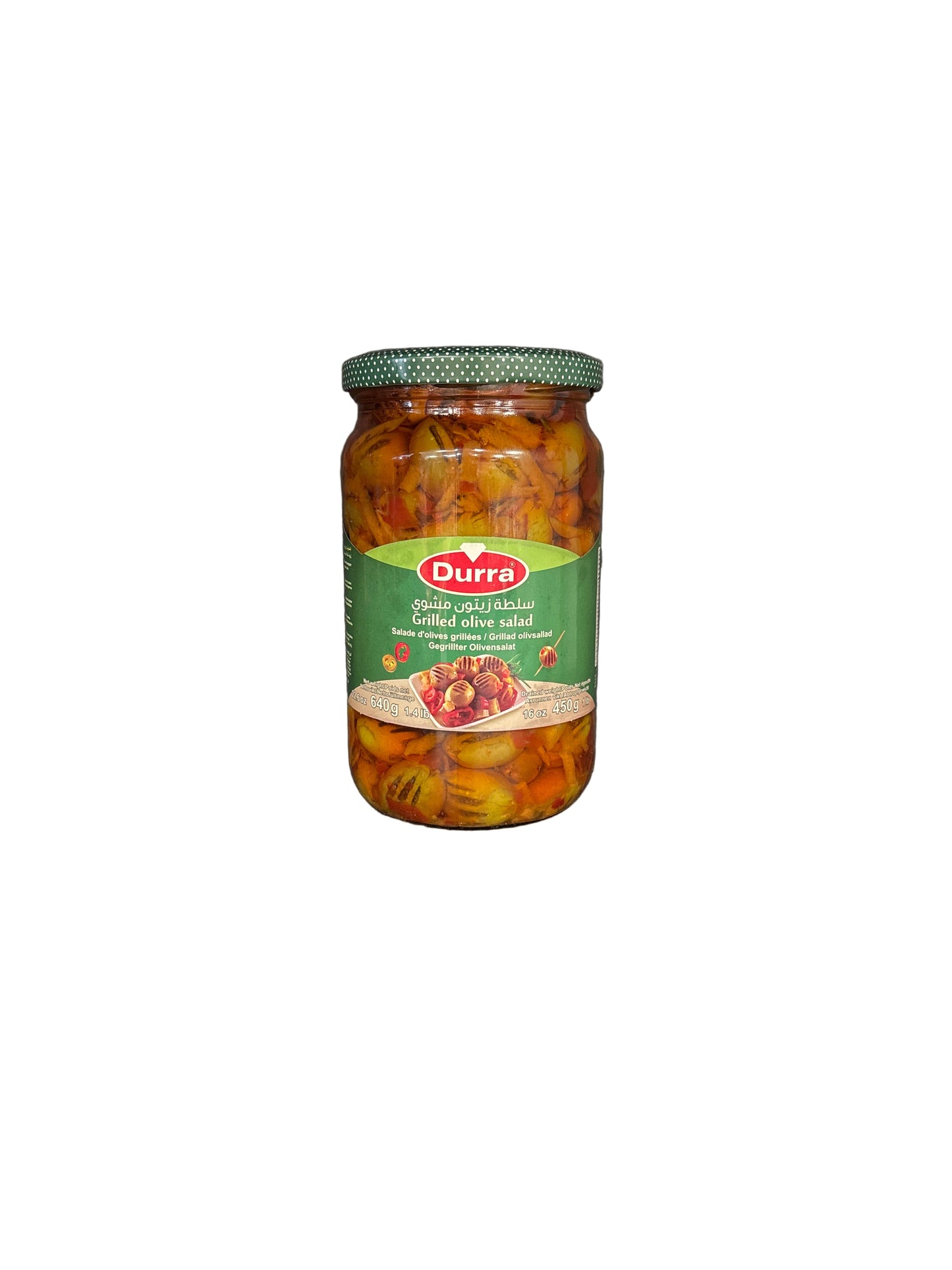 DURRA - SALADE D’OLIVES VERTES GRILLÉES DÉNOYAUTÉES - 640g