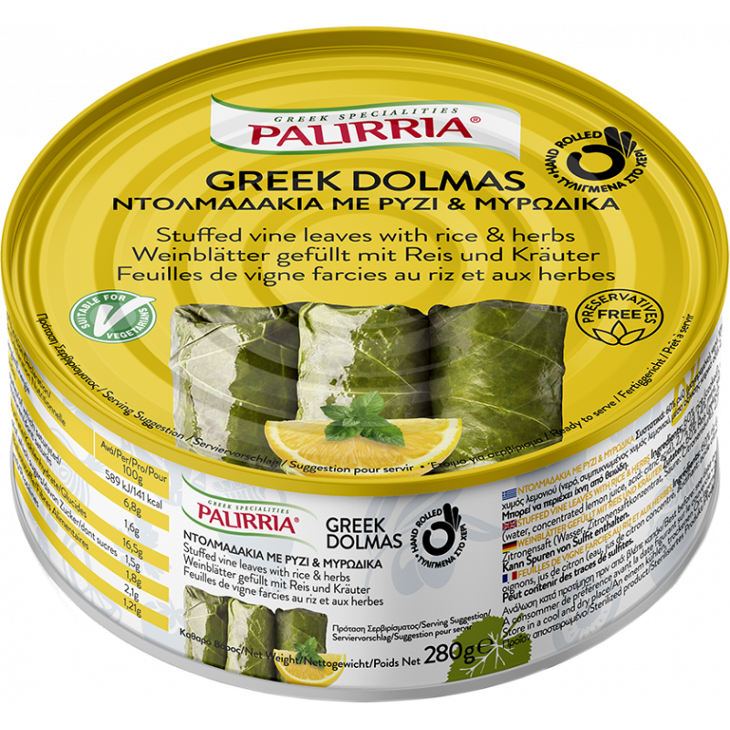 PALIRIA - FEUILLES DE VIGNE FARCIES - 280g