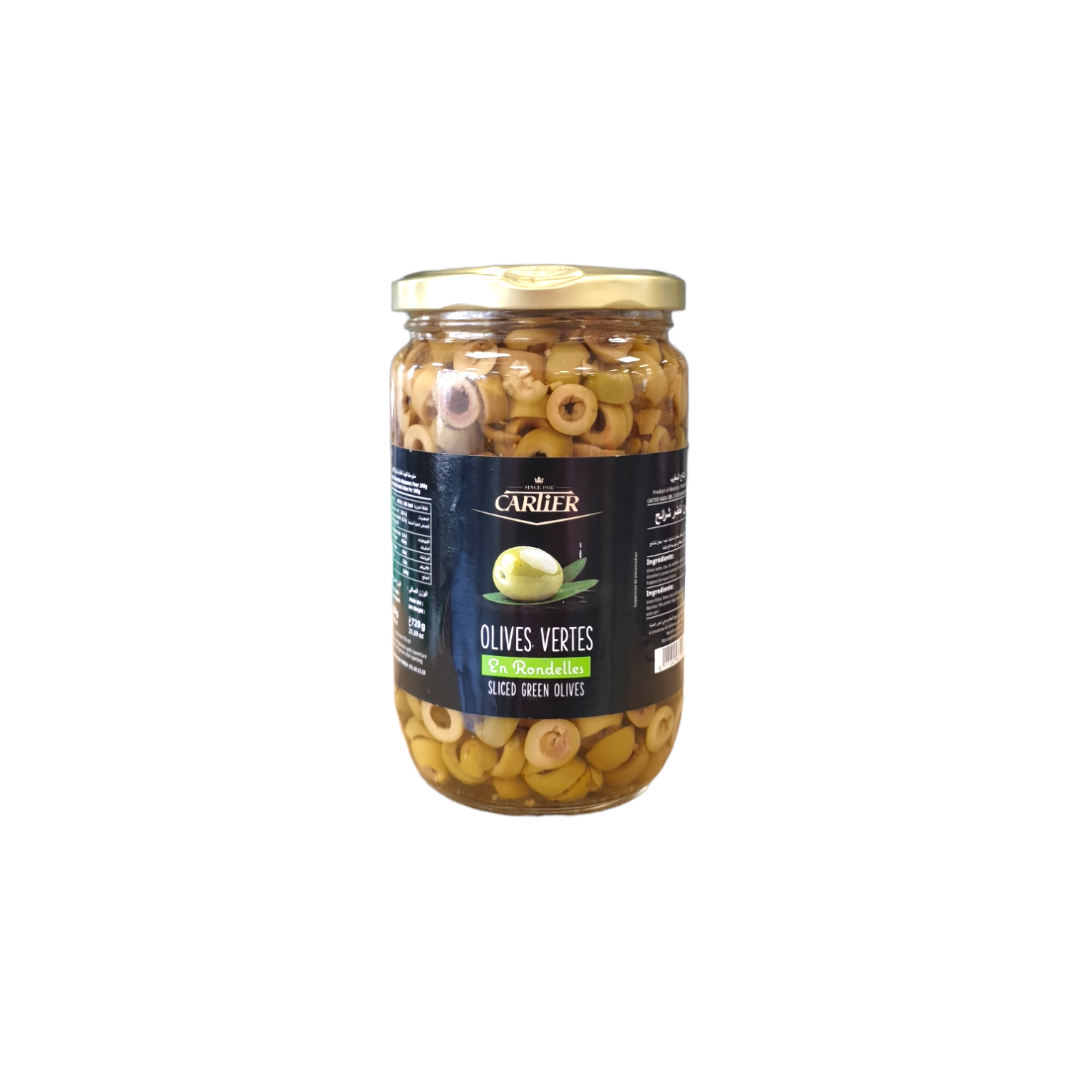CARTIER - OLIVES VERTES EN RONDELLES - 720g