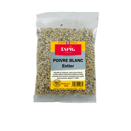ESPIG - POIVRE BLANC ENTIER - 100g