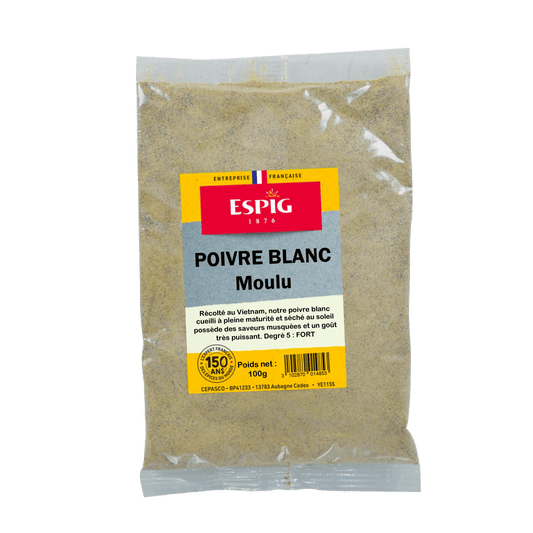 ESPIG - POIVRE BLANC MOULU - 100g