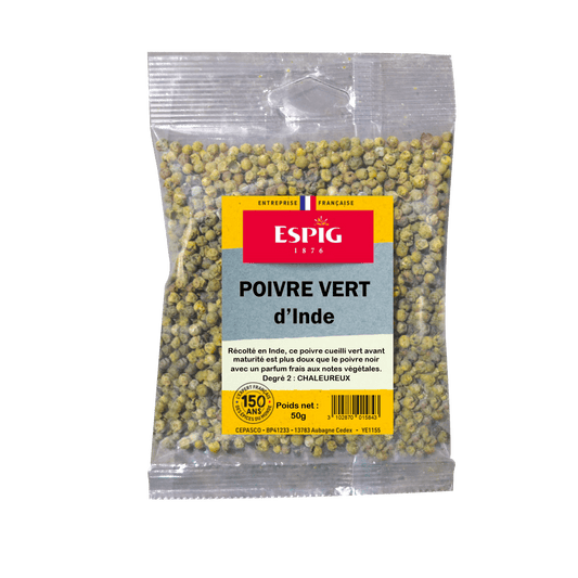 ESPIG - POIVRE VERT DESHYDRATE ENTIER - 50g