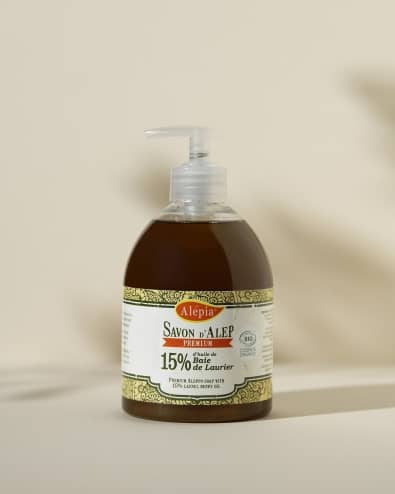 ALEPIA - SAVON D'ALEP LIQUIDE 15% BIO - 500ml