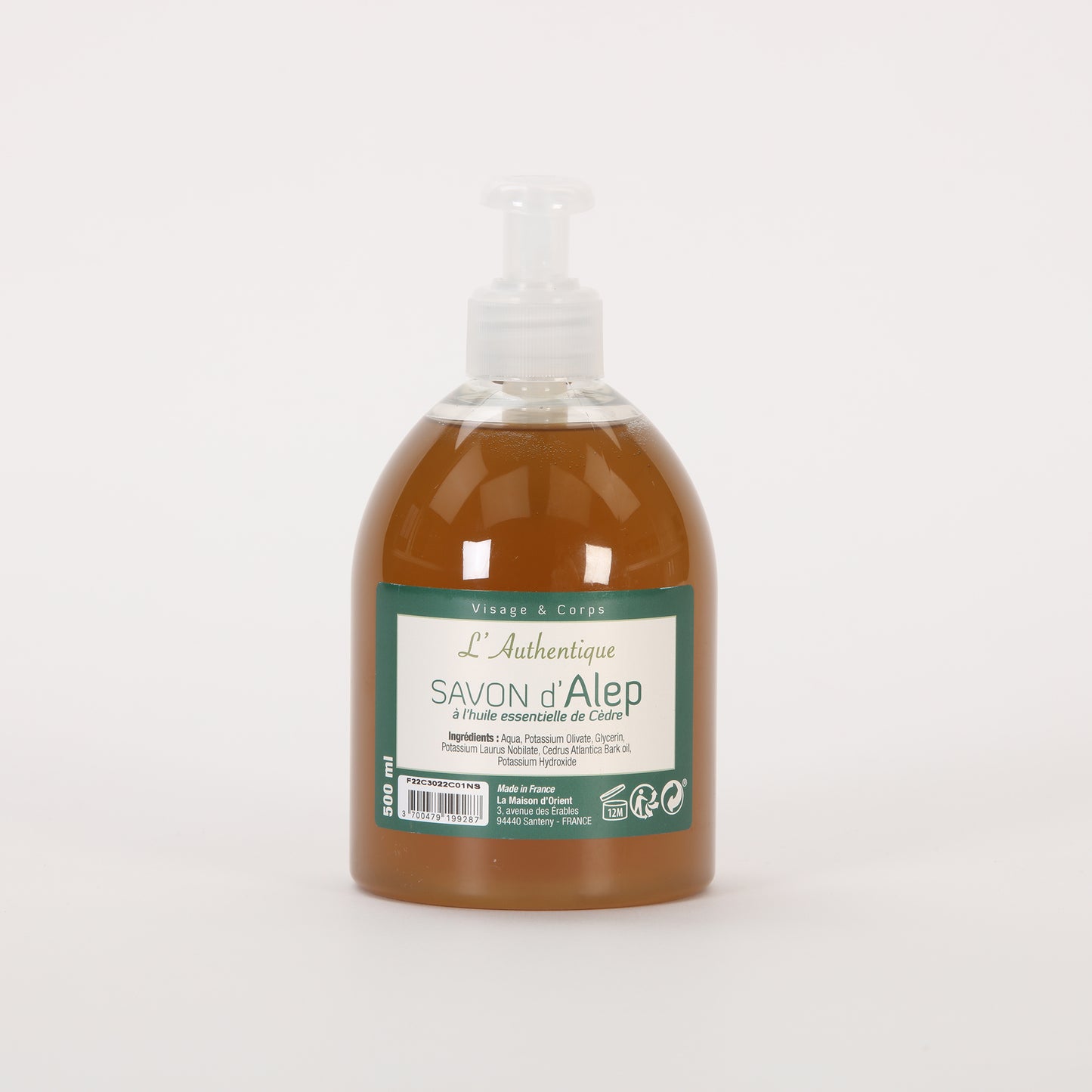 ALEPIA - SAVON D'ALEP LIQUIDE HE CEDRE - 500ml