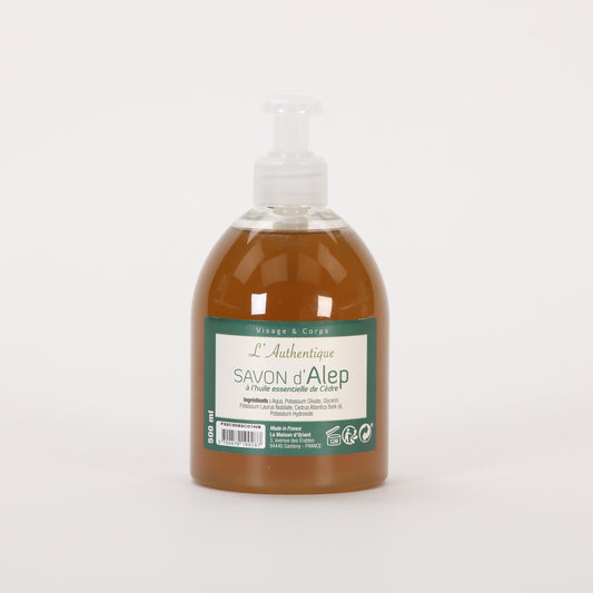ALEPIA - SAVON D'ALEP LIQUIDE HE CEDRE - 500ml